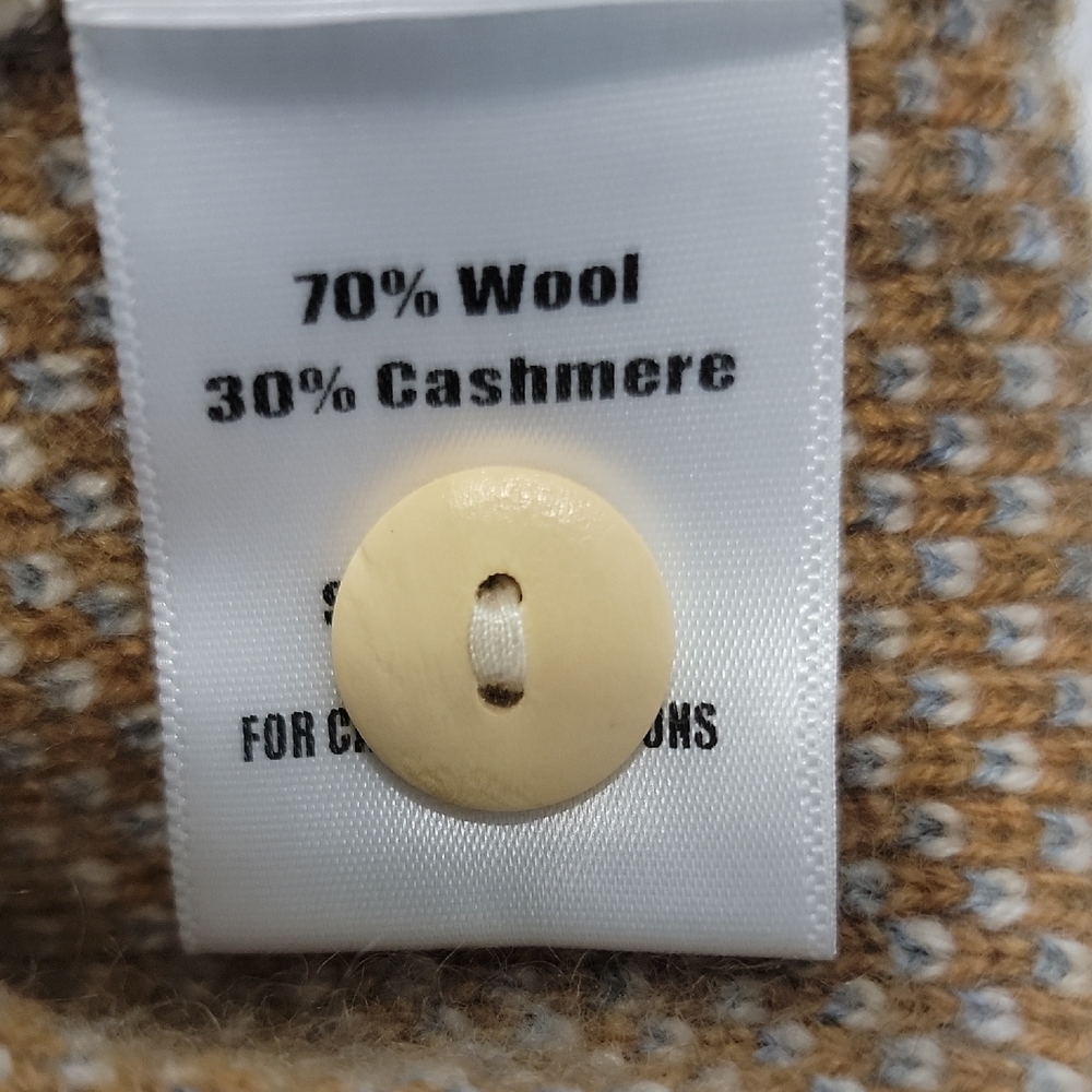 Nwt Floral Knit Cardigan - Cream and Brown Xs - Picture 5 of 6